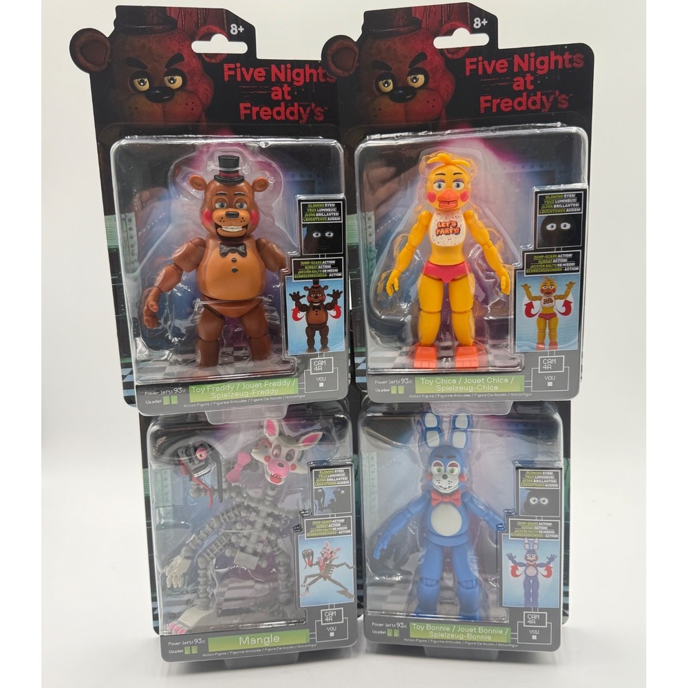 2025‎ Jazwares FNAF  Set Of 4. Mangle, Toy Bonnie, Toy Freddy & Toy Chica NEW!